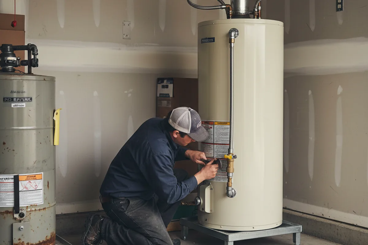 Water heater and shutoff valve replacement in Clear Lake